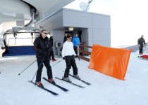 Президент Азербайджана и его супруга приняли участие в открытии отеля «Гая», входящего в Шахдагский зимне-летний туристический комплекс (ФОТО)