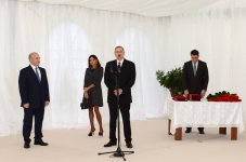 Президент Азербайджана и его супруга приняли участие в церемонии сдачи в эксплуатацию дома для инвалидов и семей шехидов в Сумгайыте (ФОТО)