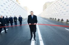 Президент Азербайджана принял участие в открытии подземного автомобильного туннеля (ФОТО)