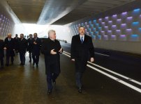 Президент Азербайджана принял участие в открытии подземного автомобильного туннеля (ФОТО)