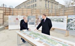 Президент Азербайджана ознакомился со строительными работами, проводимыми на улицах Физули и Мирзаги Алиева (ФОТО)