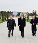 Президент Азербайджана ознакомился с условиями, созданными в новом парке в Хатаинском районе Баку (ФОТО)