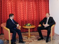 Президент Азербайджана встретился с главой МИД Турции