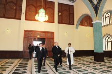 Президент Азербайджана принял участие в открытии новой мечети в городе Габала (ФОТО)