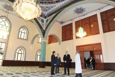 Президент Азербайджана принял участие в открытии новой мечети в городе Габала (ФОТО)
