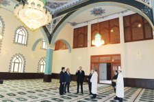 Президент Азербайджана принял участие в открытии новой мечети в городе Габала (ФОТО)