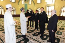 Президент Азербайджана принял участие в открытии новой мечети в городе Габала (ФОТО)
