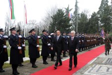 В Хорватии состоялась церемония официальной встречи Президента Азербайджана (ФОТО)