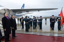 Президент Азербайджана прибыл с официальным визитом в Черногорию (ФОТО)