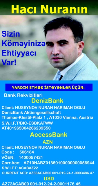 Известному азербайджанскому телеведущему нужна помощь, чтобы окончательно победить тяжелую болезнь