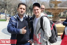 Знаменитый паркурист из Великобритании Райан Дойл дал мастер-класс в Баку (фотосессия)