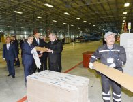 Президент Азербайджана принял участие в открытии завода по производству керамических плит в Гаджигабуле (ФОТО)