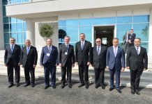 Президент Азербайджана принял участие в открытии завода по производству керамических плит в Гаджигабуле (ФОТО)