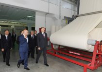 Президент Азербайджана принял участие в открытии текстильного парка Gilan в Сумгайыте (ФОТО)