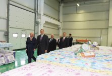Президент Азербайджана принял участие в открытии текстильного парка Gilan в Сумгайыте (ФОТО)