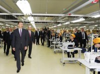 Президент Азербайджана принял участие в открытии текстильного парка Gilan в Сумгайыте (ФОТО)