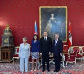 Azerbaijani President officially welcomed to Vienna (PHOTO)