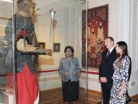 Президент Азербайджана и его супруга приняли участие в открытии нового корпуса Национального музея искусств (ФОТО)