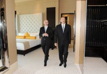 Президент Азербайджана и его супруга приняли участие в открытии в Баку отеля "Fairmont Baku" в комплексе "Flame Towers" (ФОТО)