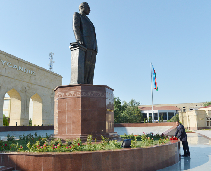 Президент Азербайджана совершает визит в Ширван (ФОТО)