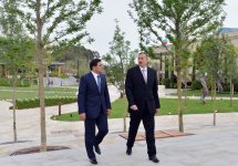 Президент Азербайджана ознакомился с условиями, созданными в парке культуры и отдыха имени Гейдара Алиева в Бинагадинском районе Баку после реконструкции (ФОТО)
