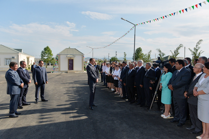 Президент Азербайджана принял участие в церемонии сдачи в эксплуатацию систем водоснабжения и канализации в Агстафе (ФОТО)