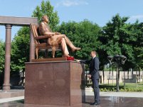 Президент Ильхам Алиев прибыл в Агстафинский район (ФОТО)