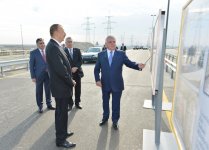 Президент Азербайджана принял участие в открытии дороги до поселка Гала (ФОТО)
