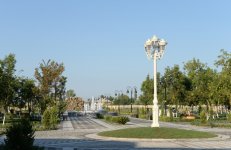 Президент Азербайджана прибыл с визитом в Кюрдамирский район (ФОТО)