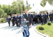 Президент Азербайджана принял участие в церемонии подачи питьевой воды в Кюрдамир (ФОТО)