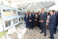 Президент Азербайджана принял участие в церемонии подачи питьевой воды в Кюрдамир (ФОТО)