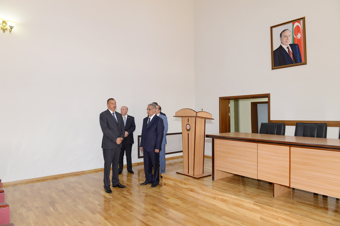 Президент Азербайджана ознакомился с новым зданием  исполнительной власти Кюрдамирского района (ФОТО)
