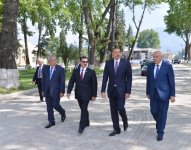 Президент Азербайджана прибыл с визитом в Исмаиллинский район (ФОТО)
