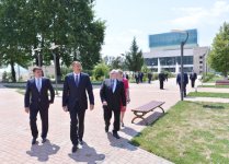 Президент Азербайджана прибыл с визитом в Габалинский район (ФОТО)