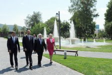 Президент Азербайджана прибыл с визитом в Габалинский район (ФОТО)
