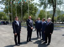 Президент Азербайджана принял участие в открытии Конгресс-центра Гейдар Алиев в Габалинском районе (ФОТО)