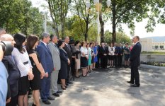 Президент Азербайджана принял участие в открытии Конгресс-центра Гейдар Алиев в Габалинском районе (ФОТО)