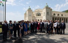 Президент Азербайджана принял участие в открытии Конгресс-центра Гейдар Алиев в Габалинском районе (ФОТО)