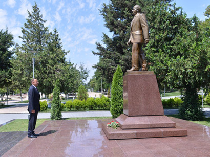 Президент Азербайджана прибыл с визитом в Габалинский район (ФОТО)