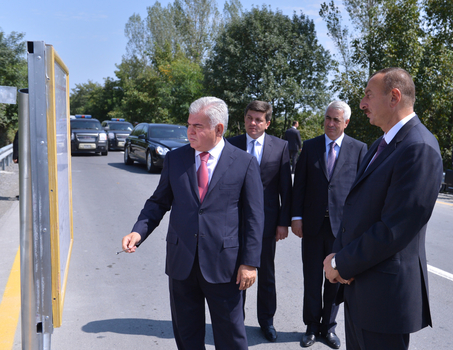 President Ilham Aliyev opens Gabala-Oghuz stretch of Garamaryam-Ismayili-Shaki highway (PHOTO)