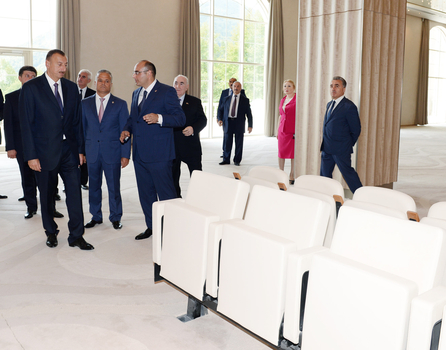 Президент Азербайджана принял участие в открытии Конгресс-центра Гейдар Алиев в Габалинском районе (ФОТО)