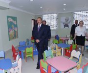Президент Азербайджана принял участие в открытии яслей-детского сада в Огузском районе (ФОТО)