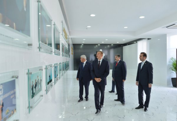 Azerbaijani President Ilham Aliyev attends opening of new administrative building of New Azerbaijan Party's Sabirabad District organization (PHOTO)