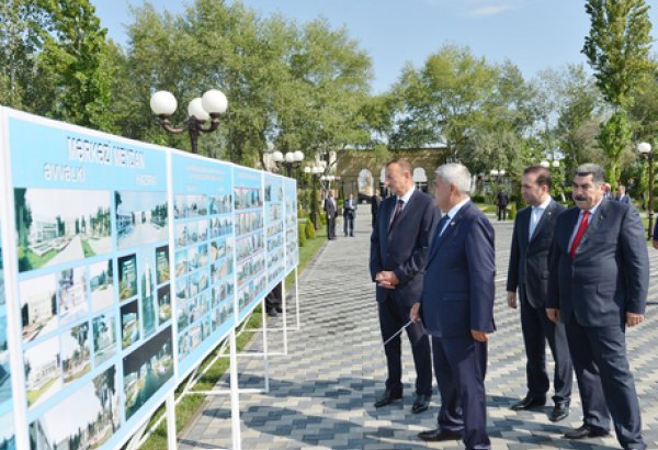 Azerbaijani President attends opening of Heydar Aliyev Center in Sabirabad District (PHOTO)