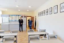 Ильхам Алиев ознакомился с состоянием двух средних школ Бинагадинского района после капремонта (ФОТО)
