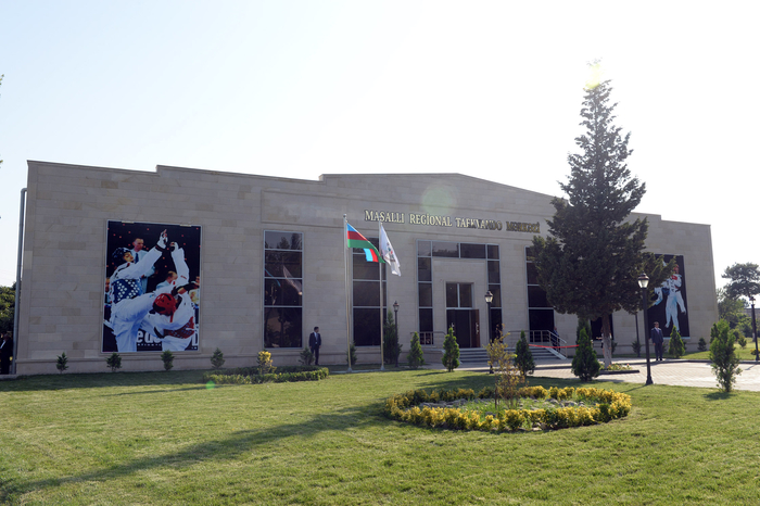 Azerbaijani President attends opening of Masalli Regional Boxing Center (PHOTO)