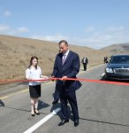 Президент Ильхам Алиев принял участие в открытии 20-километрового участка автодороги Ярдымлы-Деман-Арвана (ФОТО)