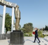 Президент Ильхам Алиев прибыл в город Лянкяран (ФОТО)