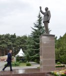 Президент Ильхам Алиев прибыл в Нафталан