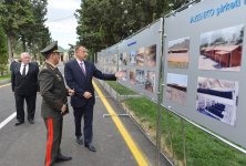 Ильхам Алиев ознакомился с работами по благоустройству, проводимыми в военном городке Шамкирского военного соединения (ФОТО)
